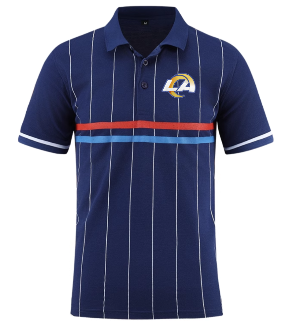 Los Angeles Rams blue Men 2025 NFL polo T shirt